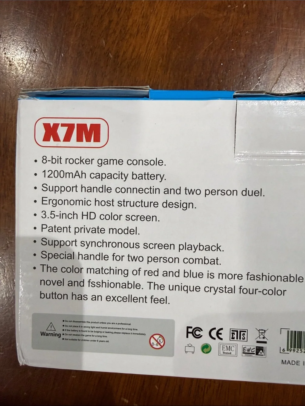 OH YOUTH Blue and Black Handheld Joystick Game Console - 500in1